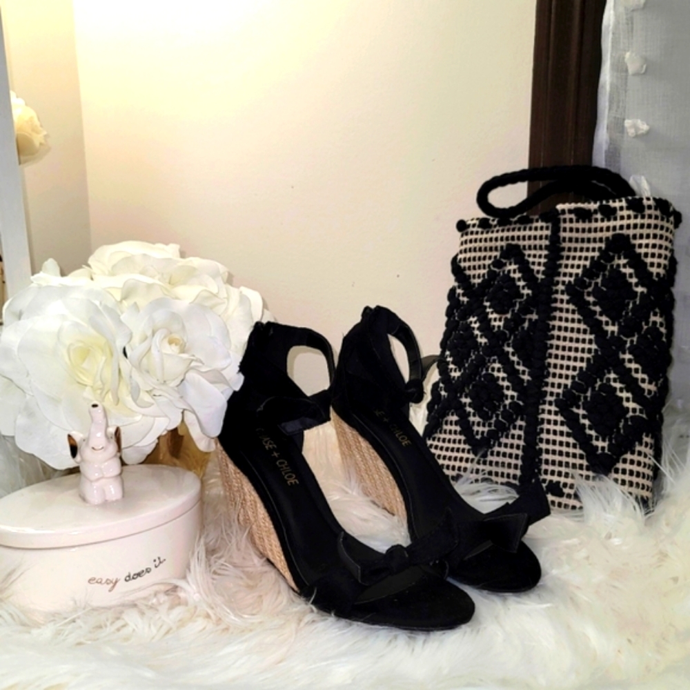 Chase+Chloe Blair Wedge Sandals - Picture 2 of 5